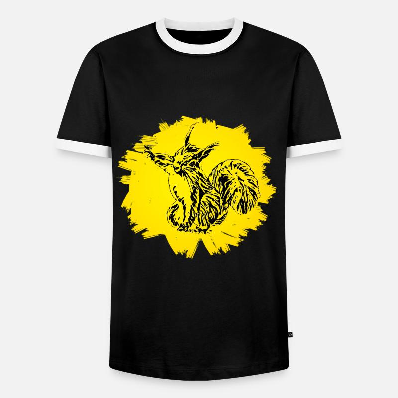 Eichhörnchen - Männer Kontrast-T-Shirt - Schwarz/Weiß