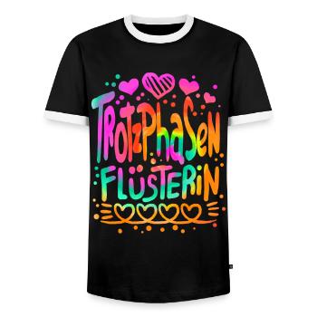 Erzieherin Lustig Kindergärtnerin - Männer Kontrast-T-Shirt - Schwarz/Weiß - Vorne - AI Model Female 172 light (172cm) & AI Model Male 178 light (178cm)