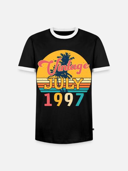 Baujahr Juli 1997 - Männer Kontrast-T-Shirt - Schwarz/Weiß