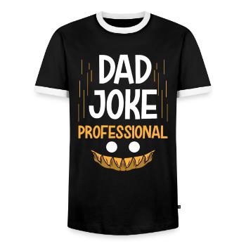 Papa Blague Papa Blague Père Blagues - T-shirt contrasté Homme - noir/blanc - Devant - AI Model Female 172 light (172cm) & AI Model Male 178 light (178cm)