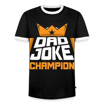 Papa Blague Papa Blague Blague Père - T-shirt contrasté Homme - noir/blanc - Devant - AI Model Female 172 light (172cm) & AI Model Male 178 light (178cm)