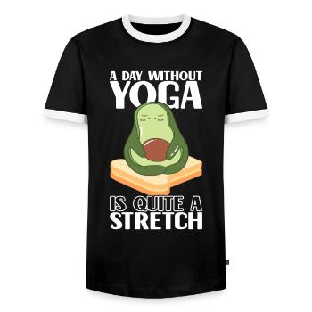 Avocado Toast - Männer Kontrast-T-Shirt - Schwarz/Weiß - Vorne - AI Model Female 172 light (172cm) & AI Model Male 178 light (178cm)