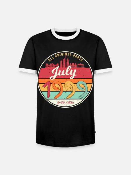 Coole Geschenkidee Für Juli 1999 - Männer Kontrast-T-Shirt - Schwarz/Weiß