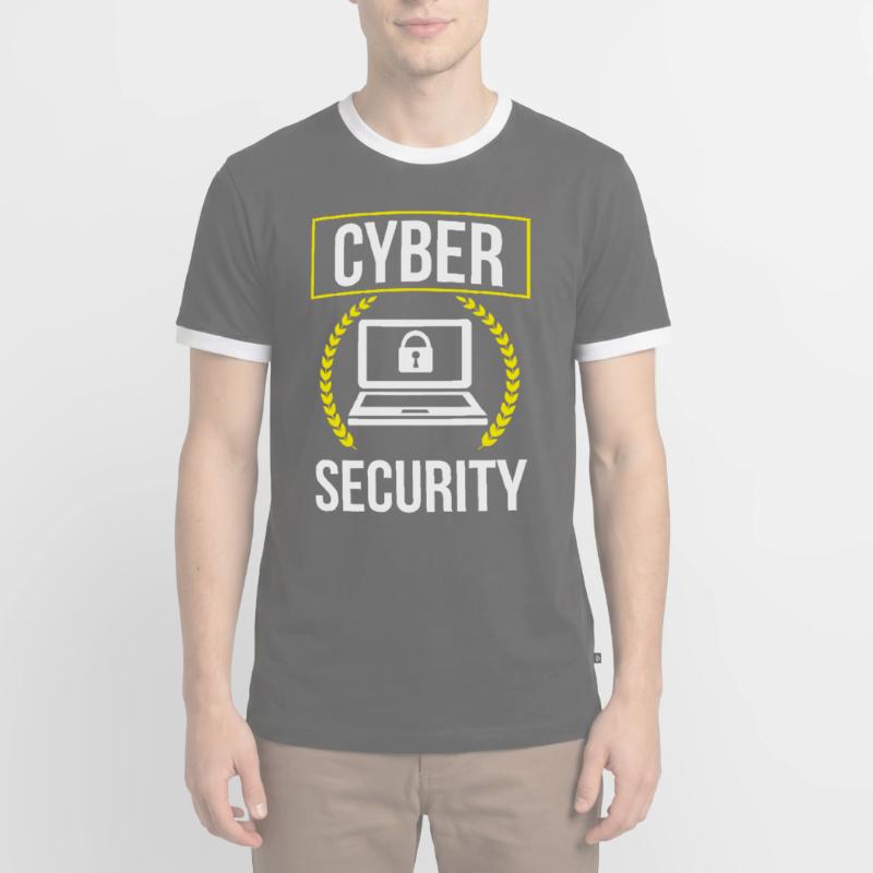 Cybersecurity Hacking Hack Hacker IT Security Men's Ringer Shirt