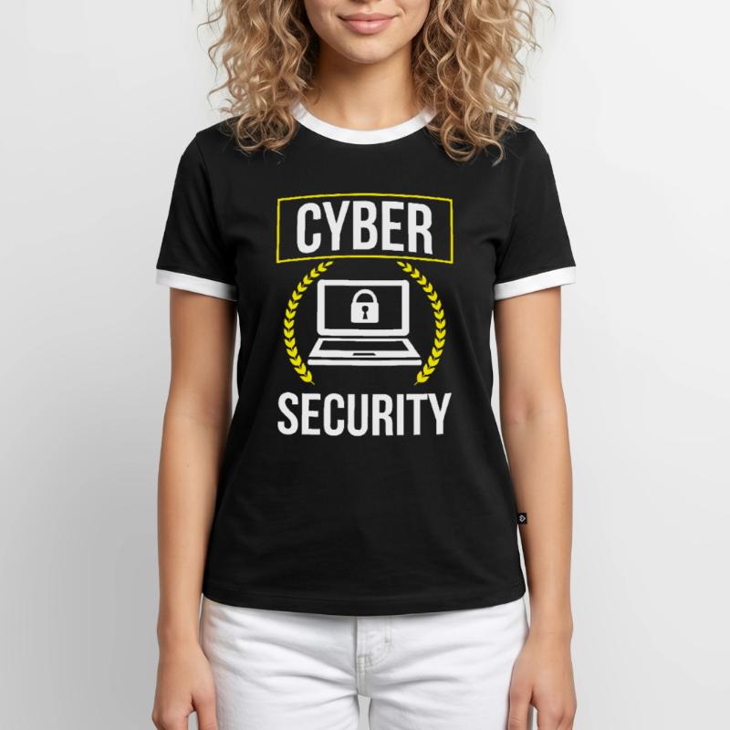 Cybersecurity Hacking Hack Hacker IT Security Men's Ringer Shirt