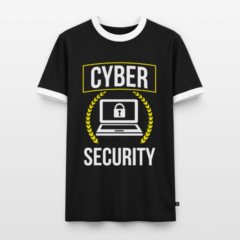 Cybersecurity Hacking Hack Hacker IT Security Men's Ringer Shirt