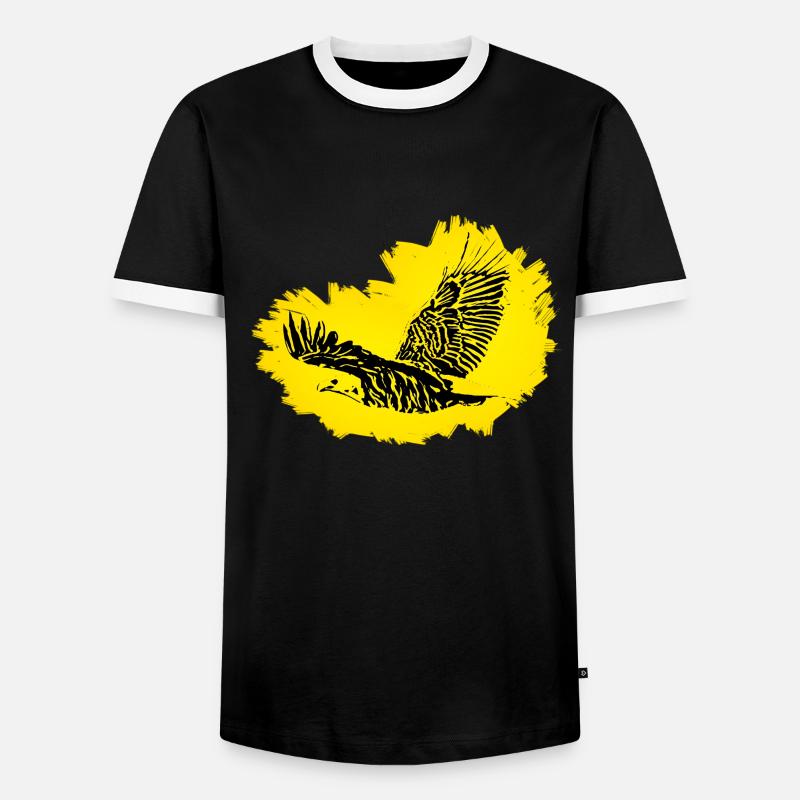 Eagle - Men's Ringer Shirt - black/white