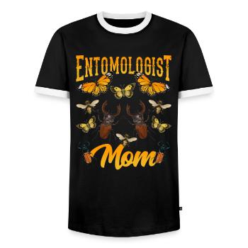 Entomologin Mama Entomologe Insekten Entomologie - Männer Kontrast-T-Shirt - Schwarz/Weiß - Vorne - AI Model Female 172 light (172cm) & AI Model Male 178 light (178cm)