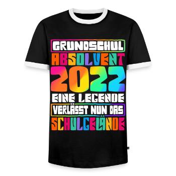 Grundschul Abschluss Grundschule Absolvent - Männer Kontrast-T-Shirt - Schwarz/Weiß - Vorne - AI Model Female 172 light (172cm) & AI Model Male 178 light (178cm)