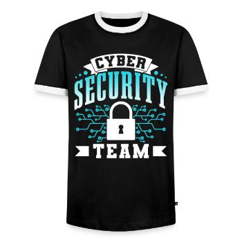 Équipe de cybersécurité Piratage de la sécurité informatique Hacker - T-shirt contrasté Homme - noir/blanc - Devant - AI Model Female 172 light (172cm) & AI Model Male 178 light (178cm)