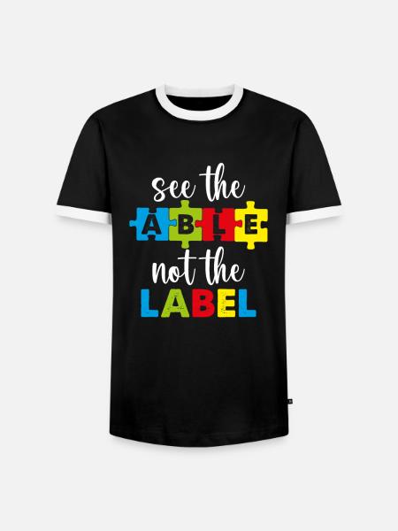 Autismus Bewusstsein Kleidung - Männer Kontrast-T-Shirt - Schwarz/Weiß