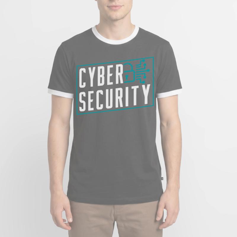 Cybersecurity Hack Hacking Hacker IT Security Men's Ringer Shirt