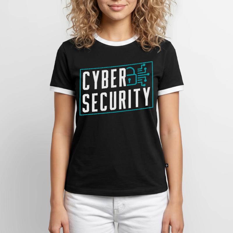 Cybersecurity Hack Hacking Hacker IT Security Men's Ringer Shirt