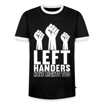 Gaucher - T-shirt contrasté Homme - noir/blanc - Devant - AI Model Female 172 light (172cm) & AI Model Male 178 light (178cm)