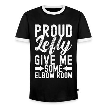 Gaucher - T-shirt contrasté Homme - noir/blanc - Devant - AI Model Female 172 light (172cm) & AI Model Male 178 light (178cm)
