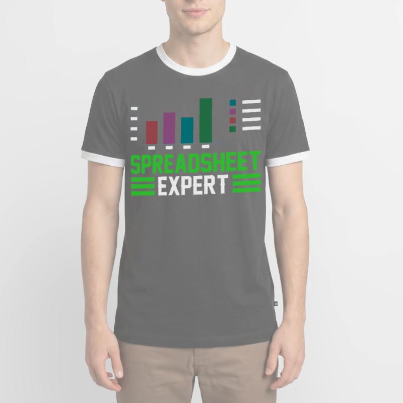 Tableur Expert Table Comptable T-shirt contrasté Homme