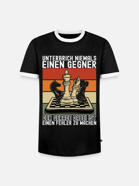 Schach Schachspieler - Männer Kontrast-T-Shirt - Schwarz/Weiß