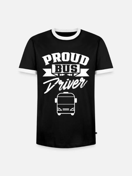 Stolzer Busfahrer Reisebus Busfahren - Männer Kontrast-T-Shirt - Schwarz/Weiß