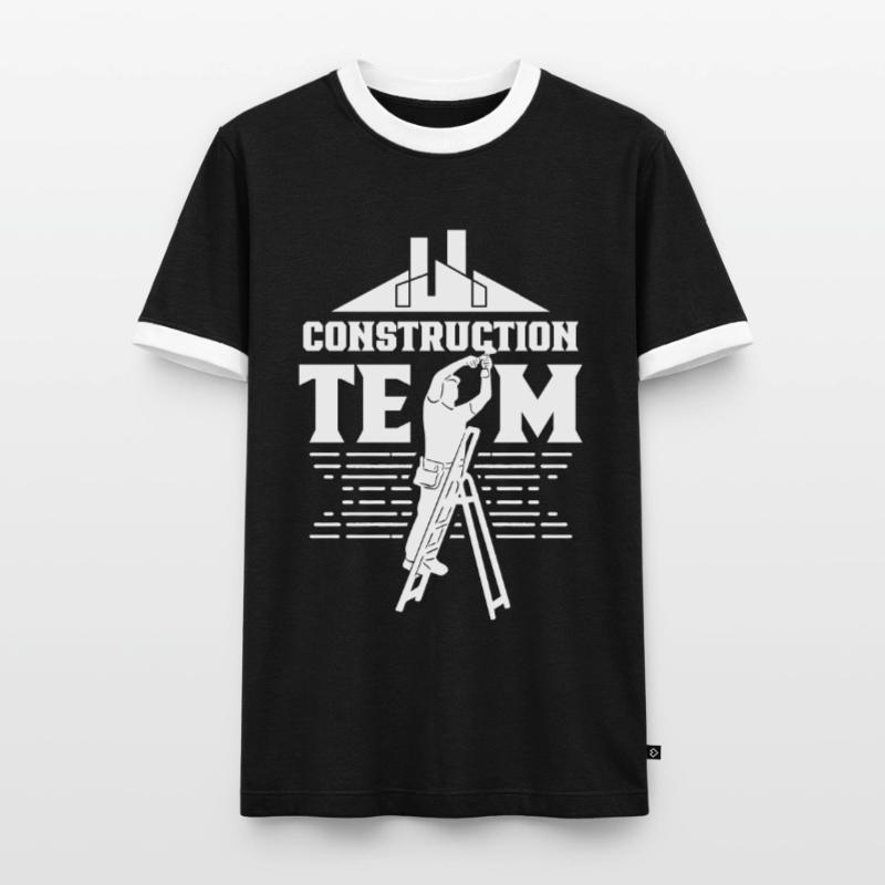 Construction Team Teamwork Construction site Construction workers Men's Ringer Shirt