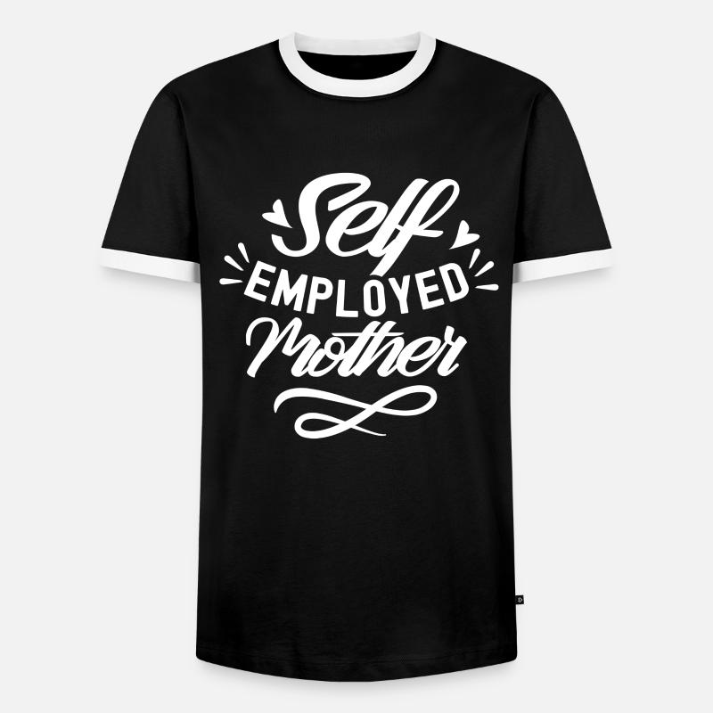 Selbstständige Mutter Selbstständig Freelancer - Männer Kontrast-T-Shirt - Schwarz/Weiß