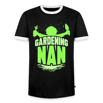 Gartenarbeit Großmutter Garten Oma Gärtnerin - Männer Kontrast-T-Shirt - Schwarz/Weiß - Vorne - AI Model Female 172 light (172cm) & AI Model Male 178 light (178cm)