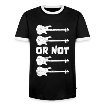 TO BE OR NOT TO BE for best bassist bass player - Männer Kontrast-T-Shirt - Schwarz/Weiß - Vorne - AI Model Female 172 light (172cm) & AI Model Male 178 light (178cm)