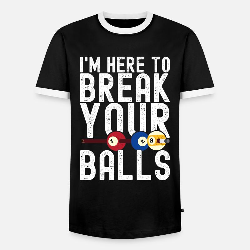 Pool Billiards Billiards Pool Table - Men's Ringer Shirt - black/white