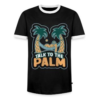 Vacay fashion sunglasses and pineapple for holidays - Men's Ringer Shirt - black/white - Front - AI Model Female 172 light (172cm) & AI Model Male 178 light (178cm)