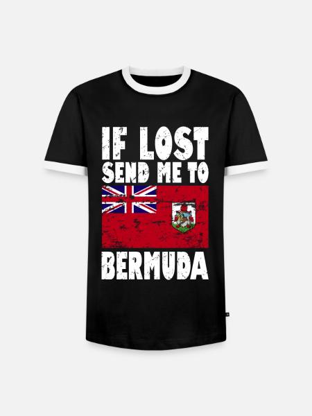 Bermuda Flagge Spruch - Männer Kontrast-T-Shirt - Schwarz/Weiß