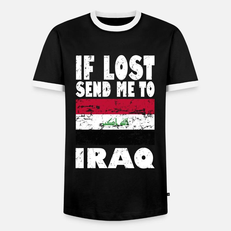 Irak Flagge Spruch - Männer Kontrast-T-Shirt - Schwarz/Weiß