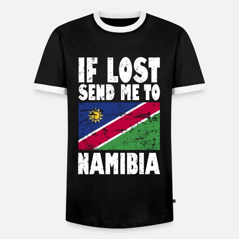 Namibia Flag Saying - Men's Ringer Shirt - black/white
