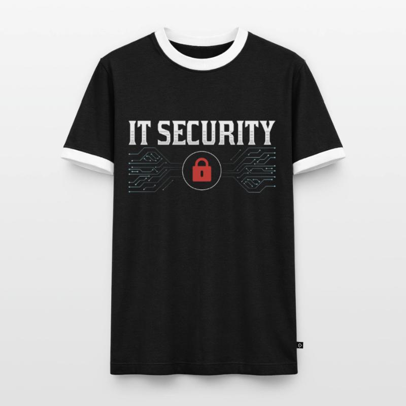 It Security Hack Cybersecurity Hacking Hacker Men's Ringer Shirt