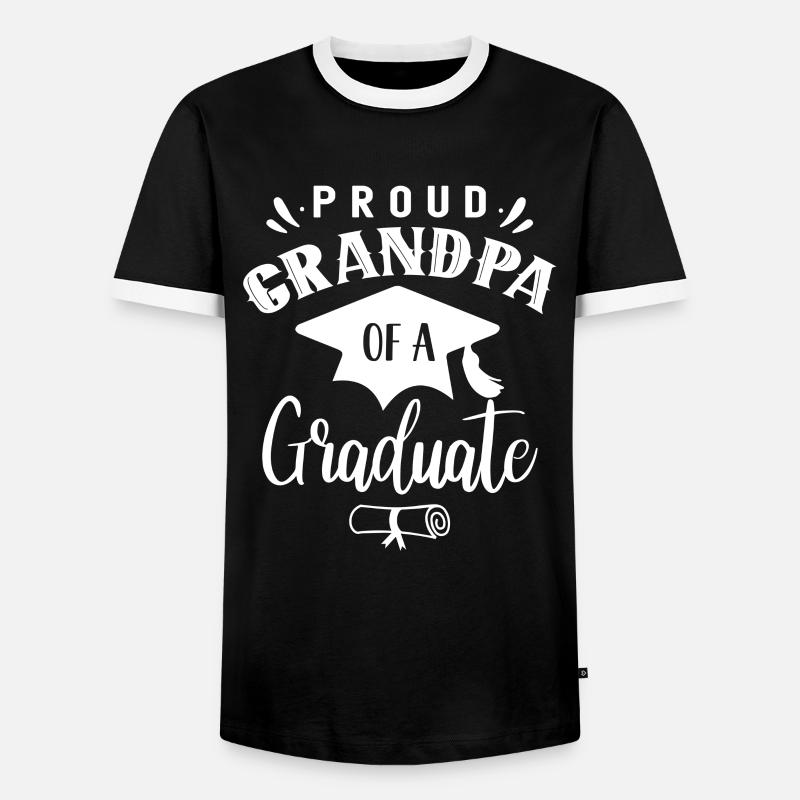 Stolzer Großvater Eines Absolventen Absolvent - Männer Kontrast-T-Shirt - Schwarz/Weiß