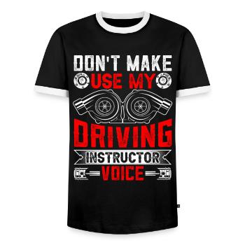 Mon instructeur de conduite Voice Driving Instructor Voice Profession - T-shirt contrasté Homme - noir/blanc - Devant - AI Model Female 172 light (172cm) & AI Model Male 178 light (178cm)