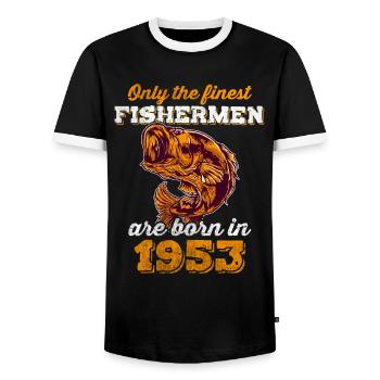 Legendär 69 Jahre alt Geschenk zum 69. Geburtstag - Männer Kontrast-T-Shirt - Schwarz/Weiß - Vorne - AI Model Female 172 light (172cm) & AI Model Male 178 light (178cm)