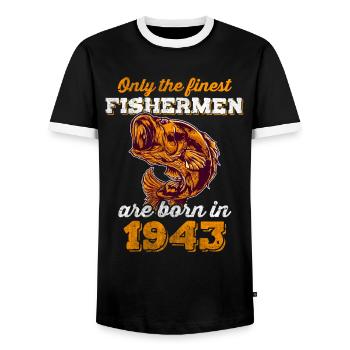 Legendär 79 Jahre alt Geschenk zum 79. Geburtstag - Männer Kontrast-T-Shirt - Schwarz/Weiß - Vorne - AI Model Female 172 light (172cm) & AI Model Male 178 light (178cm)