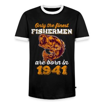 Legendär 81 Jahre alt Geschenk zum 81. Geburtstag - Männer Kontrast-T-Shirt - Schwarz/Weiß - Vorne - AI Model Female 172 light (172cm) & AI Model Male 178 light (178cm)