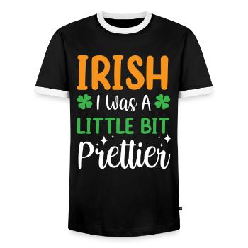 St Patricks Tag Gälisch Irland Ire Irisch - Männer Kontrast-T-Shirt - Schwarz/Weiß - Vorne - AI Model Female 172 light (172cm) & AI Model Male 178 light (178cm)