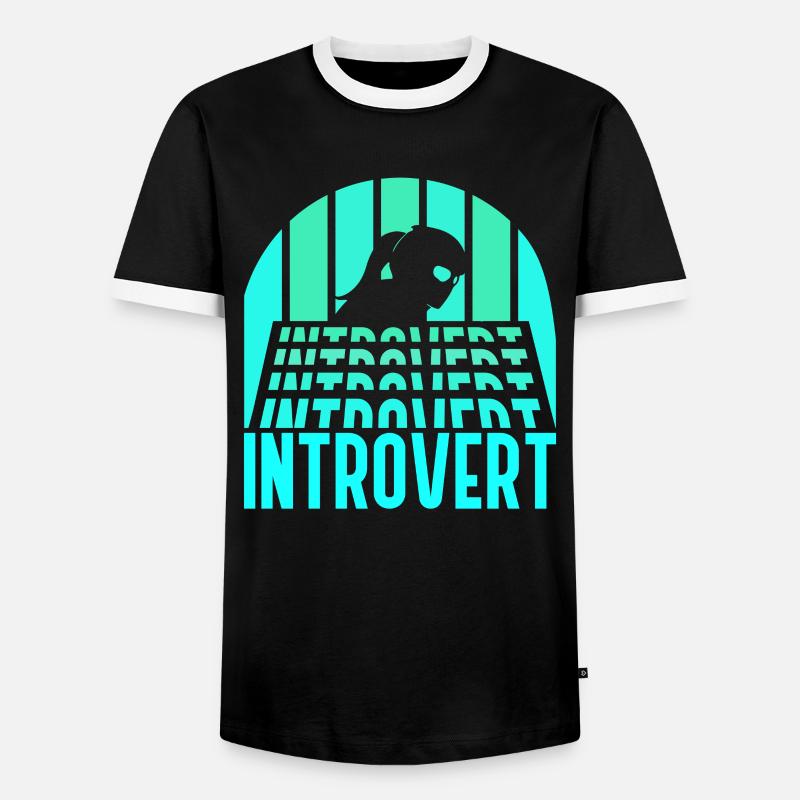 Introverted Sarcasm Introverted Shy - Men's Ringer Shirt - black/white
