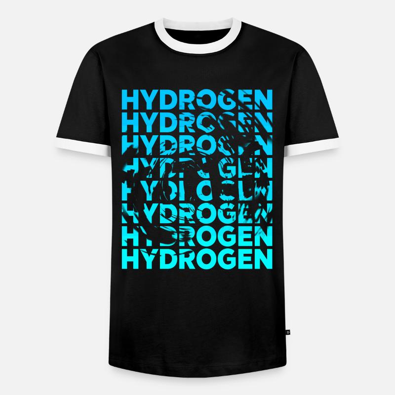 Hydrogène Hydrogène Élément d’énergie - T-shirt contrasté Homme - noir/blanc