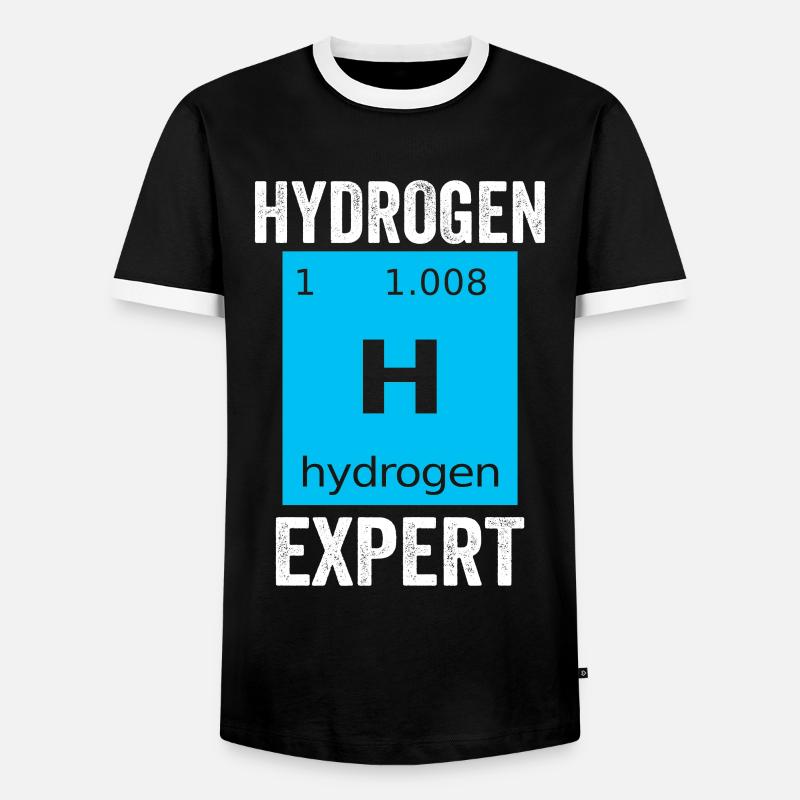 Hydrogène Expert Élément Energie Hydrogène - T-shirt contrasté Homme - noir/blanc