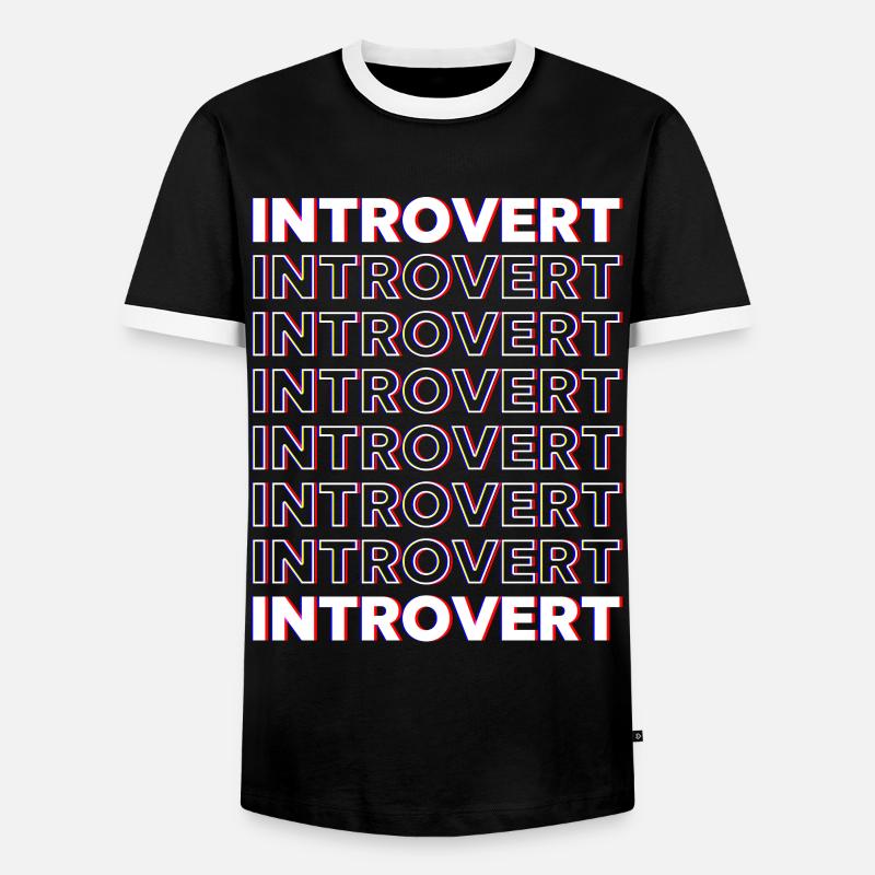 Introvertiert Sarkasmus Introvertierter Schüchtern - Männer Kontrast-T-Shirt - Schwarz/Weiß