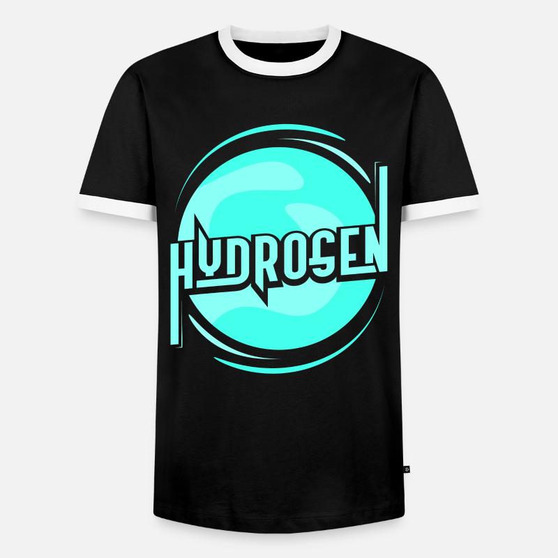 Wasserstoff Energie Element Hydrogen - Männer Kontrast-T-Shirt - Schwarz/Weiß