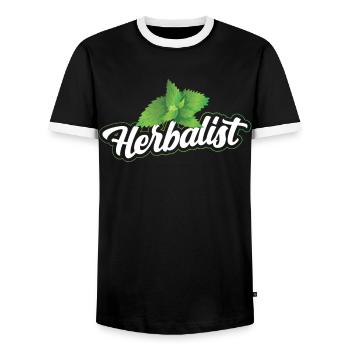 Herb Collector Herb Garden Herb Herbs - Men's Ringer Shirt - black/white - Front - AI Model Female 172 light (172cm) & AI Model Male 178 light (178cm)