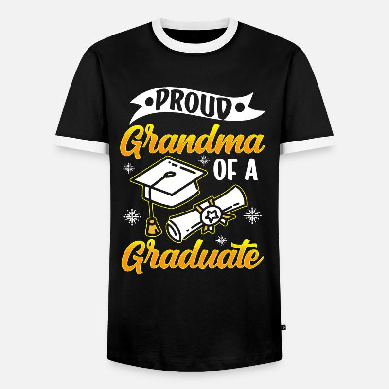 Stolze Großmutter Eines Absolventen Absolvent - Männer Kontrast-T-Shirt - Schwarz/Weiß
