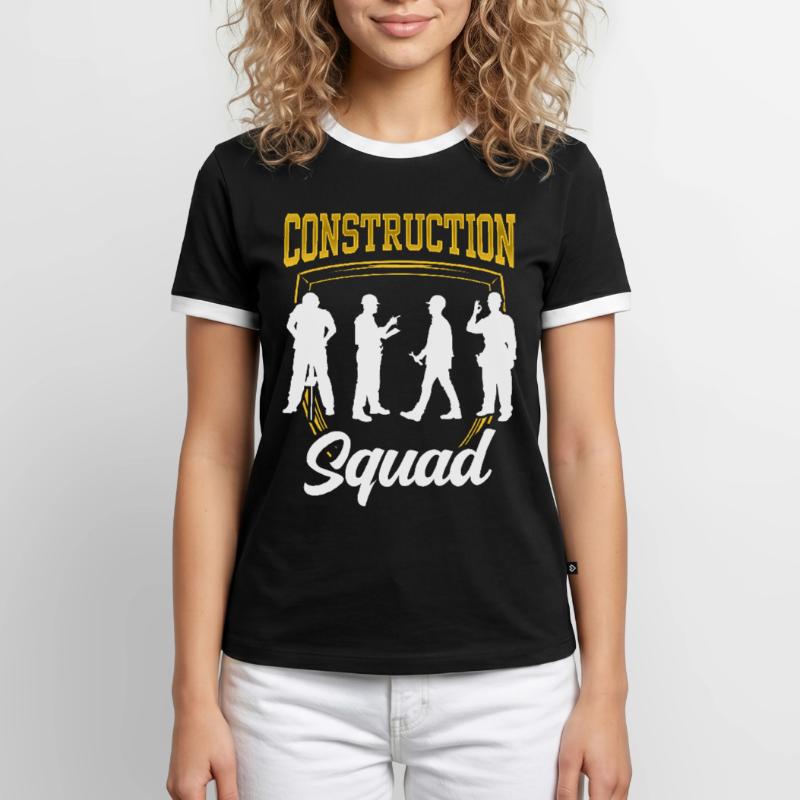 Construction team Teamwork Construction site Construction worker Construction team Men's Ringer Shirt