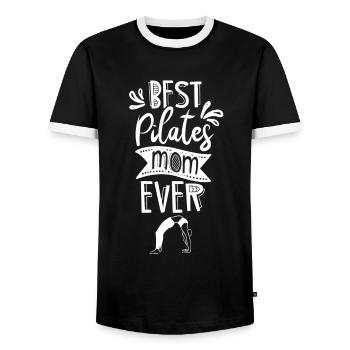 Meilleure mère pilates jamais amoureuse maman - T-shirt contrasté Homme - noir/blanc - Devant - AI Model Female 172 light (172cm) & AI Model Male 178 light (178cm)