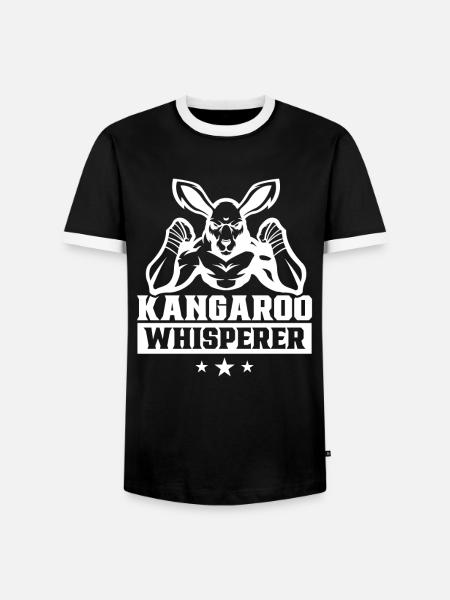 Kangaroo Whisperer Kangaroo Kangaroo Animal - Men's Ringer Shirt - black/white