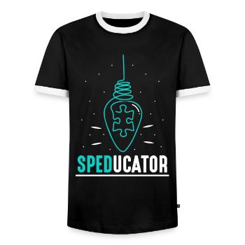 Enseignant spéducateur Éducation de l’enfance en difficulté Éducation de l’enfance en difficulté - T-shirt contrasté Homme - noir/blanc - Devant - AI Model Female 172 light (172cm) & AI Model Male 178 light (178cm)