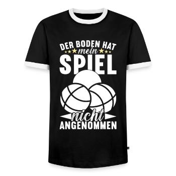 Boule Boulespieler - Männer Kontrast-T-Shirt - Schwarz/Weiß - Vorne - AI Model Female 172 light (172cm) & AI Model Male 178 light (178cm)